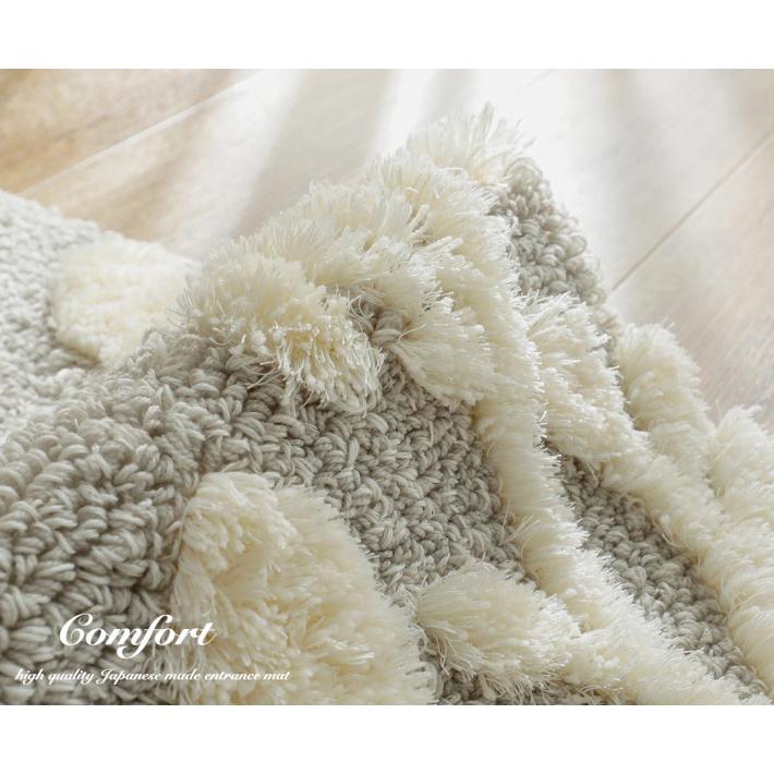 玄関マット 洗える 北欧 おしゃれ 屋内 室内 45x60 ラグ 花柄 シャギー