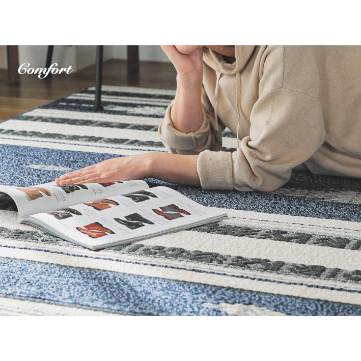 ラグ 洗える ラグマット おしゃれ 190×190 カーペット オルテガ柄 日本