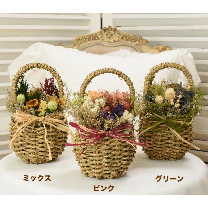 ドライフラワー スワッグ Basket アンティーク セット インテリア