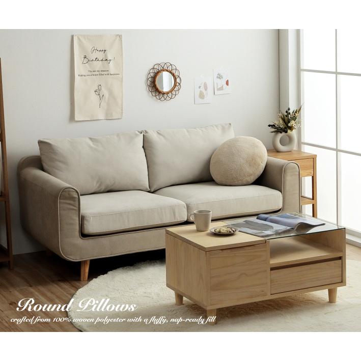 クッション 丸 円形 40cm おしゃれ ふわふわ ふかふか 北欧 極厚