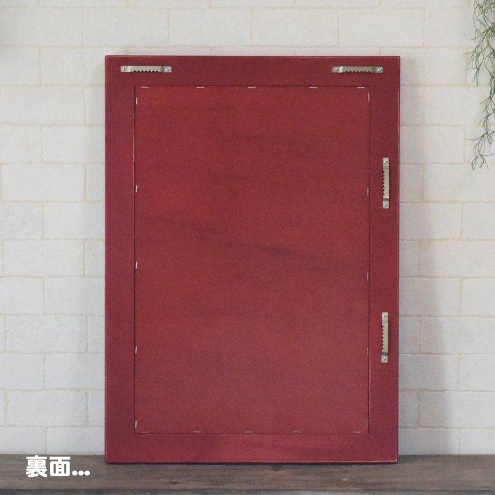 鏡 壁掛け ミラー ウォールミラー CAM-40x55RD レッド 赤 おしゃれ