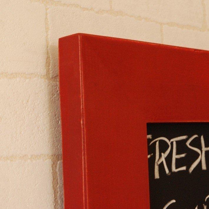 予約販売品 ブラックボード 40cm X 40cm レッド 赤 黒板 看板 壁掛け 木製フレーム チョーク カフェ風 北欧 木枠 おしゃれ フレンチ カントリー 日本製 New限定品 Nicmosul Org