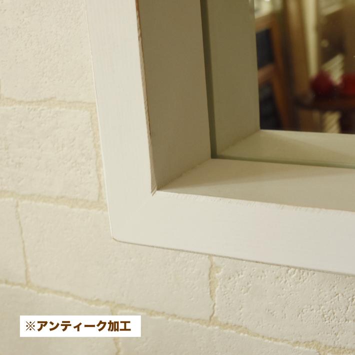 鏡 ウォールミラー 壁掛け 出窓 CAM-EX ブラウン 正方形 おしゃれ 全身