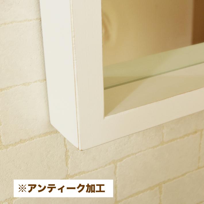 鏡 ウォールミラー 壁掛け 出窓 CAM-EX ブラウン 正方形 おしゃれ 全身