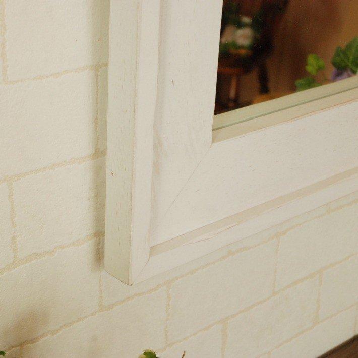鏡 ウォールミラー 壁掛け おしゃれ 日本製 北欧 CAM-Lframe-43x43WH