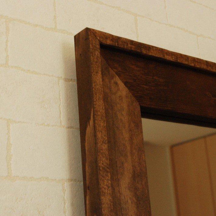 鏡 ウォールミラー 壁掛け おしゃれ 日本製 北欧 CAM-Lframe-53x103BR