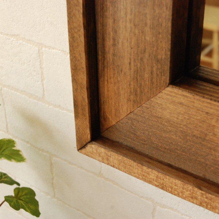 鏡 ウォールミラー 壁掛け おしゃれ 日本製 北欧 CAM-Lframe-53x53BR