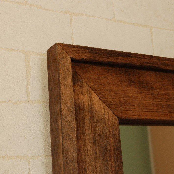 鏡 ウォールミラー 壁掛け おしゃれ 日本製 北欧 CAM-Lframe-53x53BR