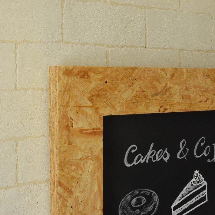 ブラックボード 40cm x OSB ブラウン ナチュラル 黒板 看板 壁掛け