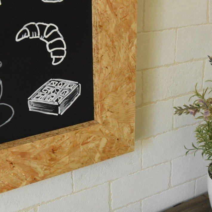 ブラックボード 40cm x OSB ブラウン ナチュラル 黒板 看板 壁掛け