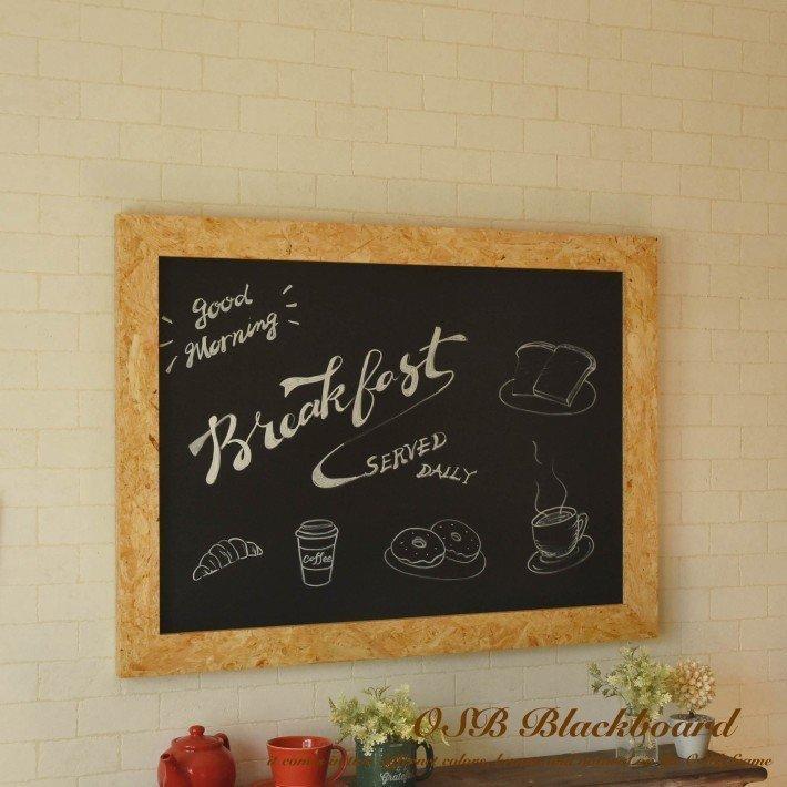 ヴィンテージ感と重厚感溢れる壁掛け黒板　インテリア　チョークボード　SHOP看板 arne 黒板 ブラックボード 壁掛け 看板 大きい アンティーク