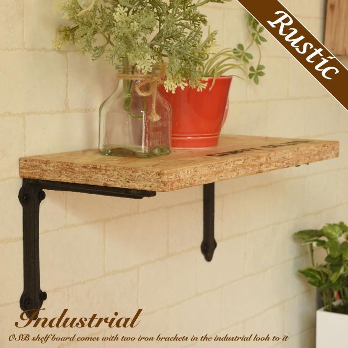 ウォールシェルフ OSB 35cm x 15cm ナチュラル 壁掛け 棚 壁面 木製