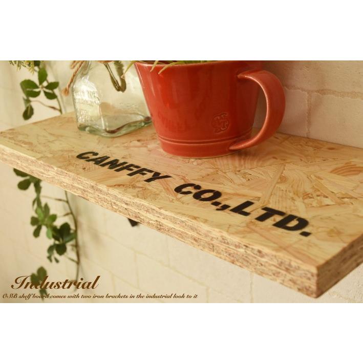 ウォールシェルフ OSB 35cm x 15cm ナチュラル 壁掛け 棚 壁面 木製