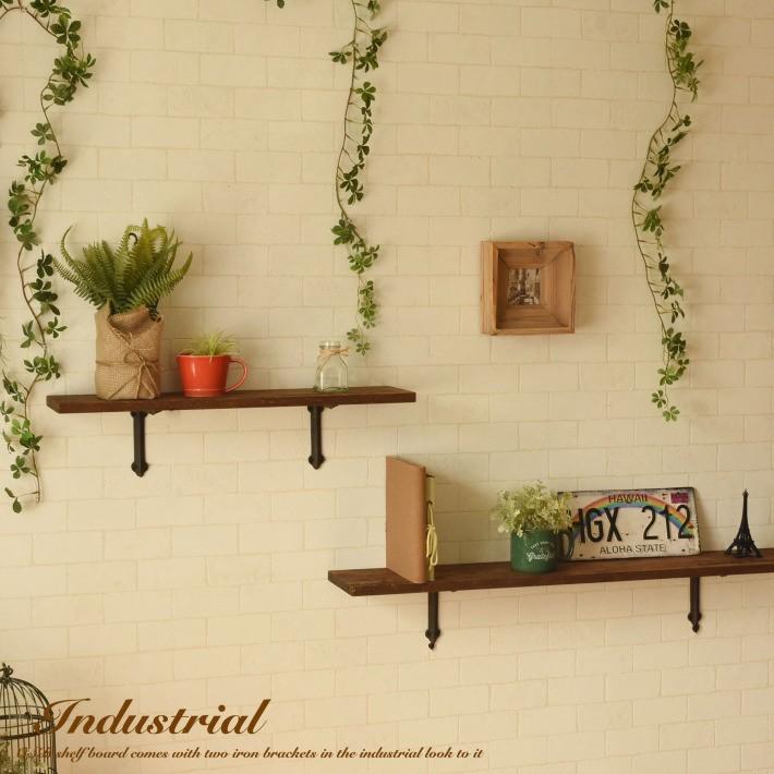 ウォールシェルフ OSB 60cm x 15cm ブラウン 壁掛け 棚 壁面 木製