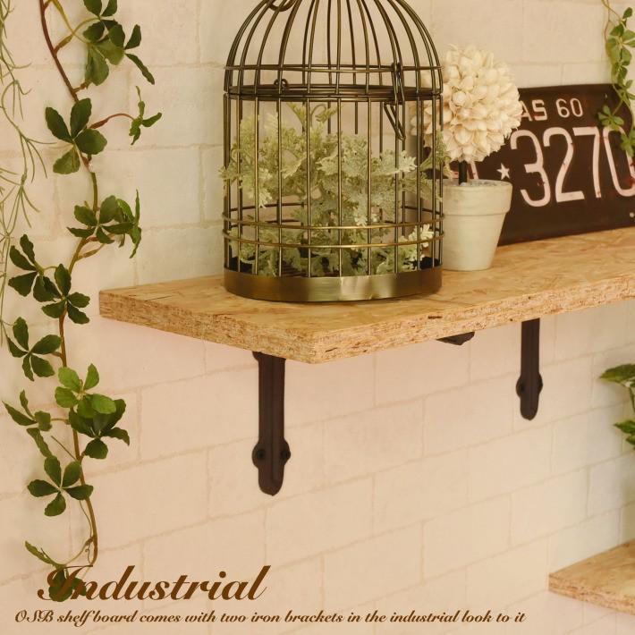 ウォールシェルフ　ウォールラック　飾り棚　北欧　【60cm】 ウォールシェルフ OSB 60cm x 20cm ナチュラル 壁掛け 棚 壁面 木製