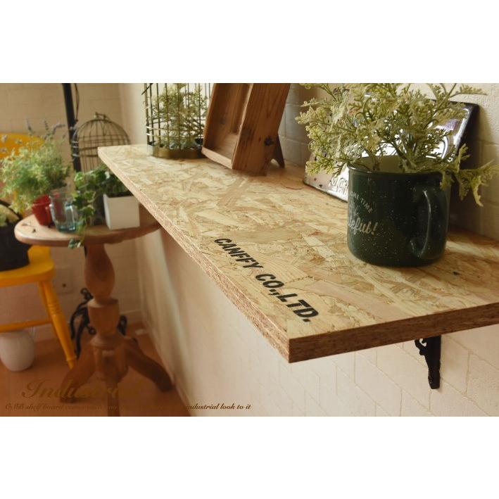 ウォールシェルフ OSB 90cm x 26cm ナチュラル 壁掛け 棚 壁面 木製
