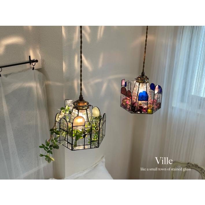 ペンダントライト ステンドグラス ガラス led対応 おしゃれ 北欧
