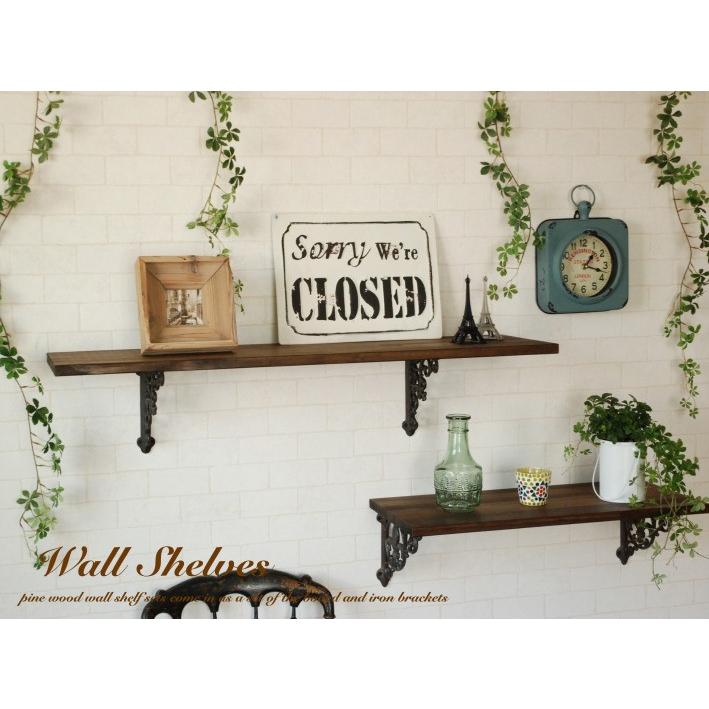 壁掛け 棚 ウォールシェルフ 90cm X 26cm ブラウン 壁面 Csb 90x26br 木製 壁掛けラック ウォールラック 北欧 カフェ おしゃれ アンティーク風 Csb 90x26br Canffy 通販 Yahoo ショッピング