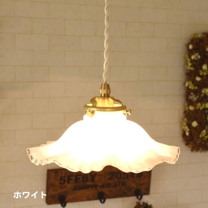 ペンダントライト ガラス おしゃれ LED 対応 ミルクガラス Wavy Bowl