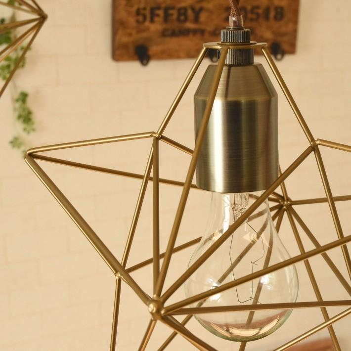 ペンダントライト 星 星型 おしゃれ 北欧 led 対応 アンティーク