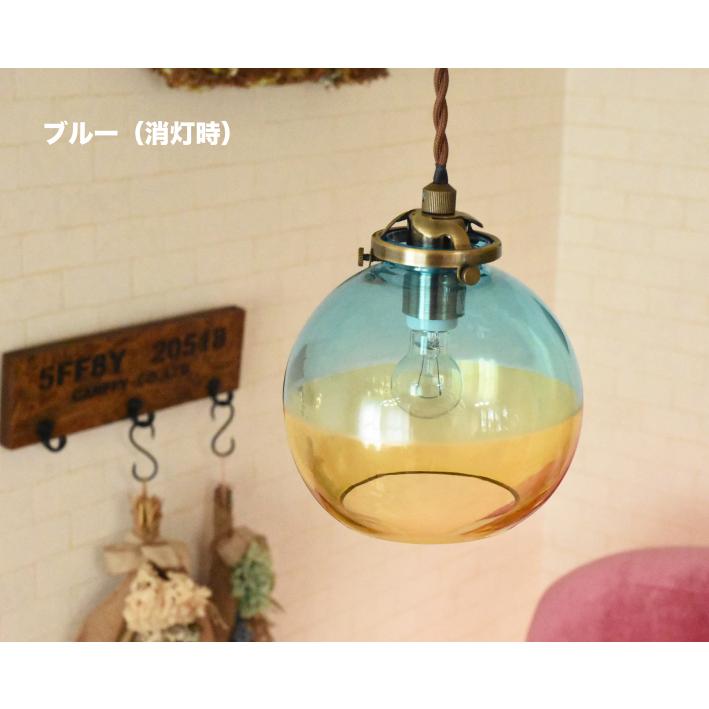ペンダントライト ガラス 照明器具 丸 アンティーク おしゃれ 北欧 led