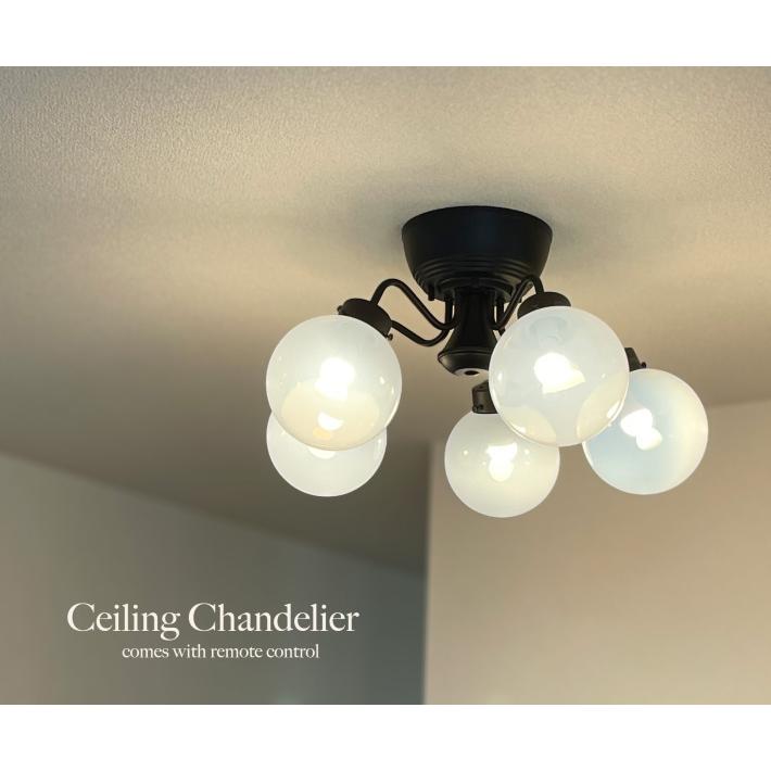 シャンデリア リモコン ブラック 黒 シーリングライト おしゃれ 北欧