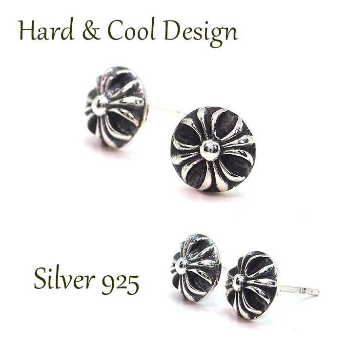 ピアス メンズ クロス クロスボール スタッド シルバー925 1P 片耳用