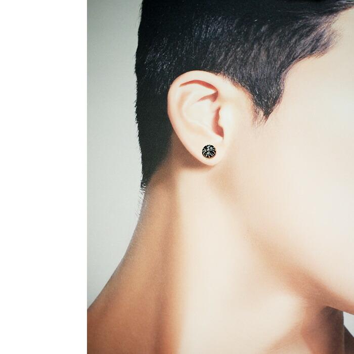 ピアス メンズ クロス クロスボール スタッド シルバー925 1P 片耳用