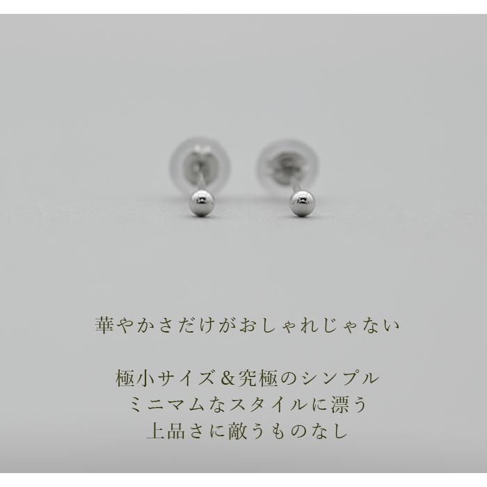 セカンドピアス プラチナ ピアス つけっぱなし 丸玉 2mm 軸太0.65 長さ