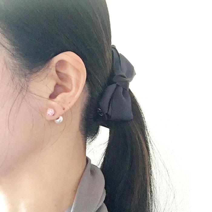 ピアスキャッチ パール 6mm 8mm 10mm 12mm 14mm バックキャッチ ダブル