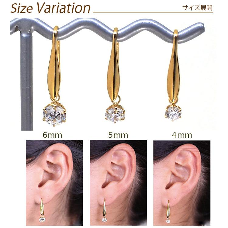 フックピアス 金属アレルギー サージカルステンレス キュービック