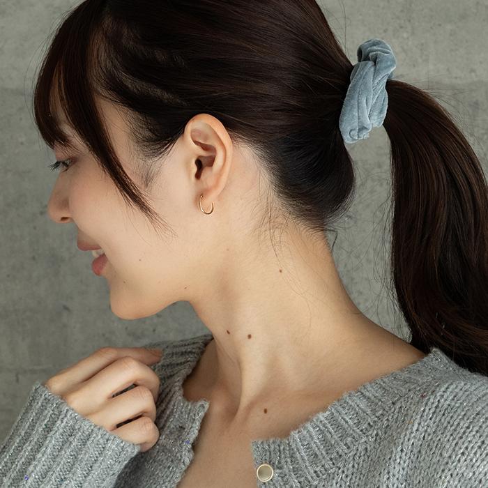 K18 フープピアス 18金 片耳 1x13mm 山梨甲府製 日本製 1個売り 品質