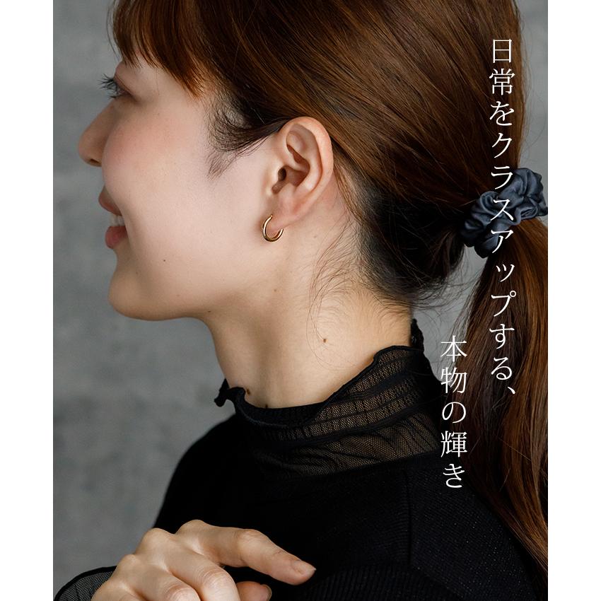 k18 ピアス※片耳　　フープピアス K18 フープピアス 18金 片耳 2x13mm 山梨甲府製 日本製 1個売り 品質