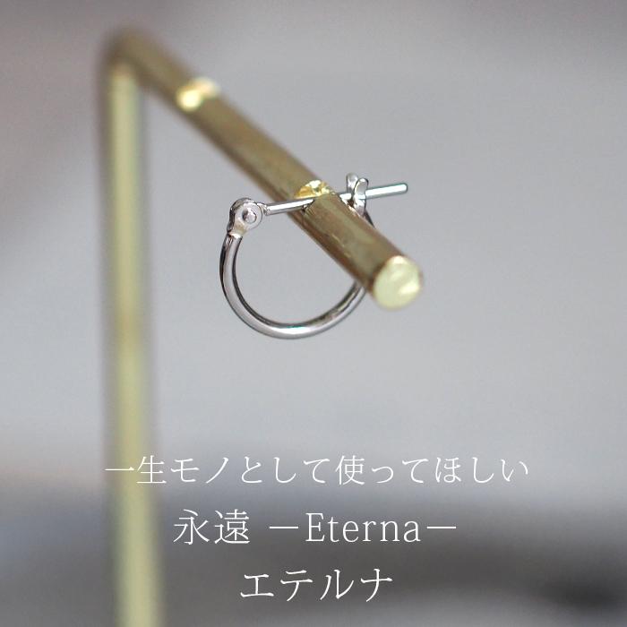 プラチナ フープピアス 山梨県甲府製 細い 小さい PT900 幅1mm×直径