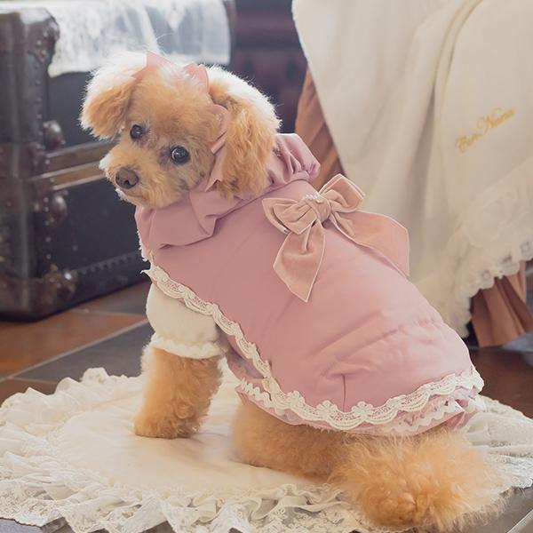 CanNana 犬 服 犬の服 犬服アウター 冬服 中綿入ガーリーマント