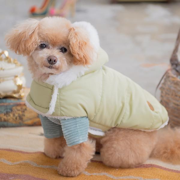 CanNana 犬 服 犬の服 秋冬 ハート刺繍袖付きリブトップス リブ 温かい