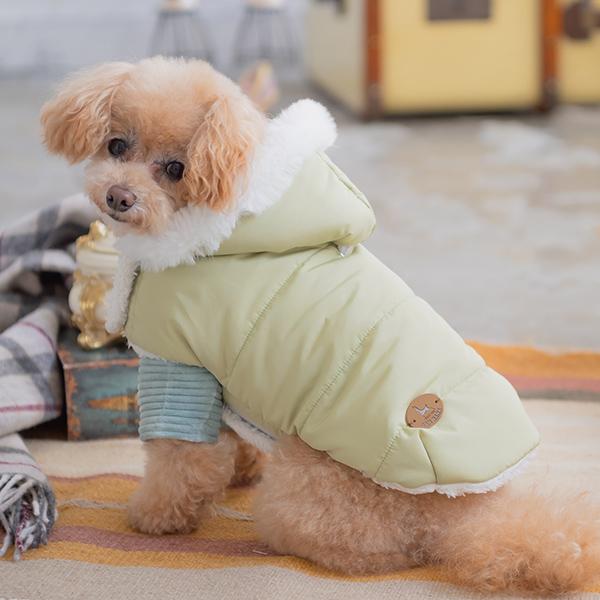CanNana 犬 服 犬の服 秋冬 ハート刺繍袖付きリブトップス リブ 温かい