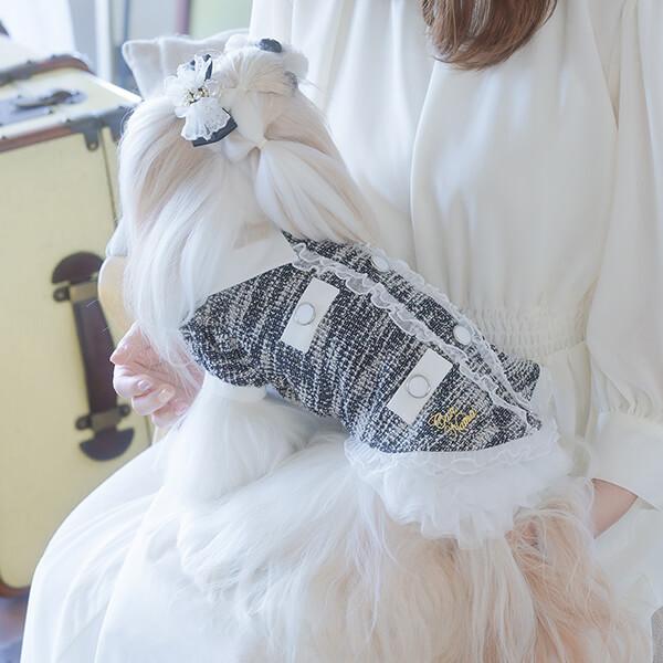 CanNana 犬服 ワンピース フリフリ おしゃれ 小型犬 春 きゃんナナ 犬