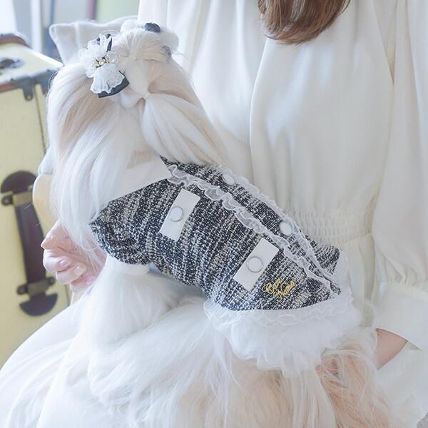 CanNana 犬 犬服 スカート チュールフリルスカート かわいい フリフリ