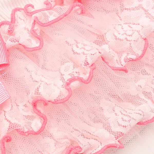 犬服　イチゴレースのフリフリワンピース見本 CanNana 犬 服 犬の服 春夏 あまいイチゴのレースフリル