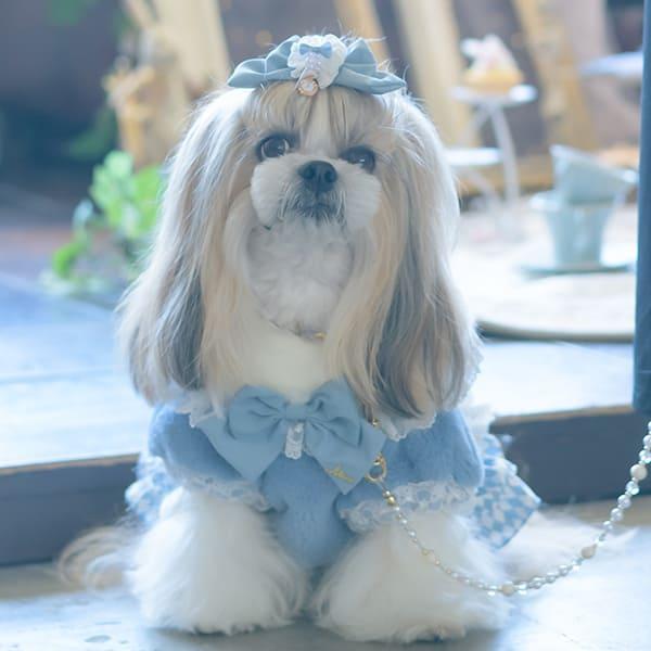 CanNana 犬服 犬の服 冬 レースフリルファーボレロ アウター コート