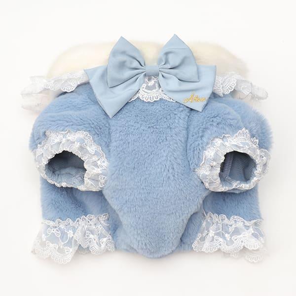 CanNana 犬服 犬の服 冬 レースフリルファーボレロ アウター コート