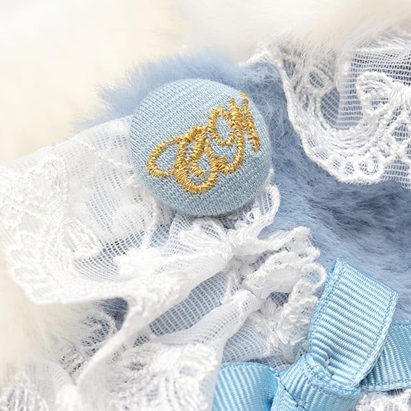 CanNana 犬服 犬の服 冬 レースフリルファーボレロ アウター コート