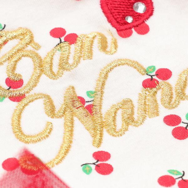 CanNana 犬 犬服 春 さくらんぼカットソードッキングワンピース ロゴ