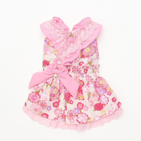 CanNana 犬 犬服 ドックウェア ワンピース フリフリ 通年 春 ロリータ