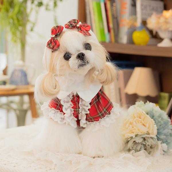 CanNana 犬 犬服 秋冬 ドックウェア トップス タータンチェック