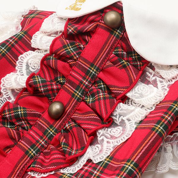 CanNana 犬 犬服 秋冬 ドックウェア トップス タータンチェック