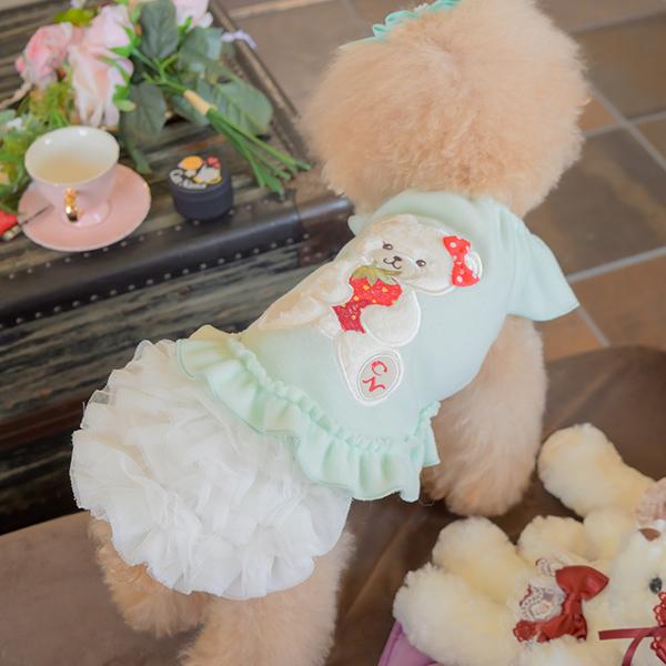 CanNana 犬 犬服 冬服 防寒 暖かい ドックウェア ワンピース かわいい