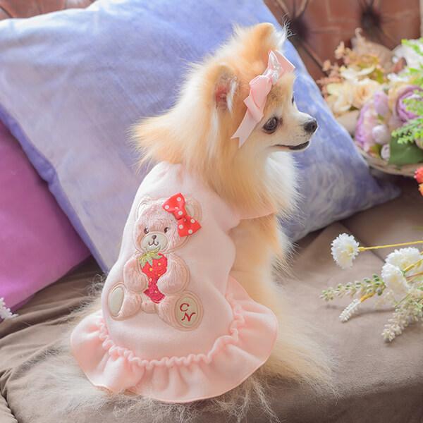 CanNana 犬 犬服 冬服 防寒 暖かい ドックウェア ワンピース かわいい