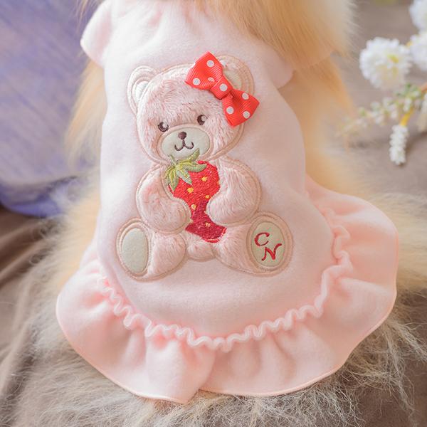 CanNana 犬 犬服 冬服 防寒 暖かい ドックウェア ワンピース かわいい